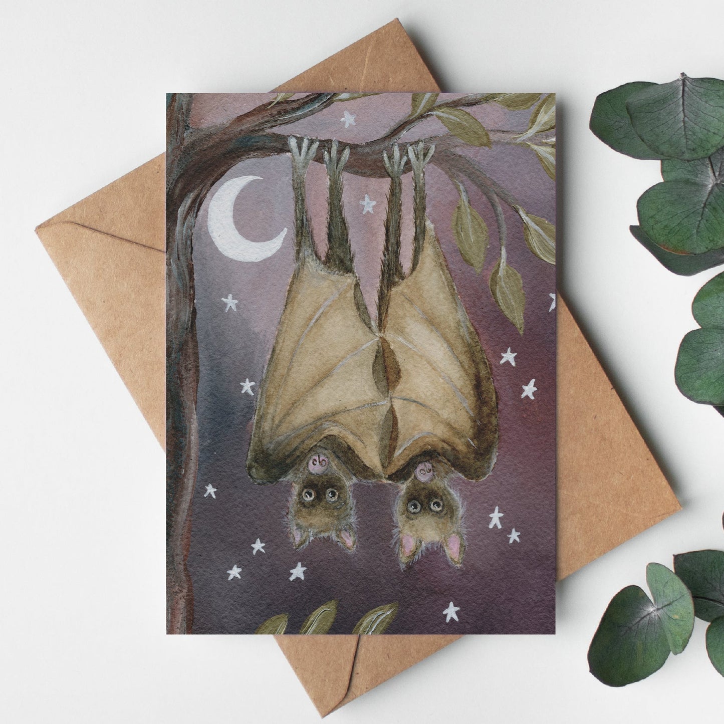 Moonlit Whispers | Woodland Magic Greeting Card