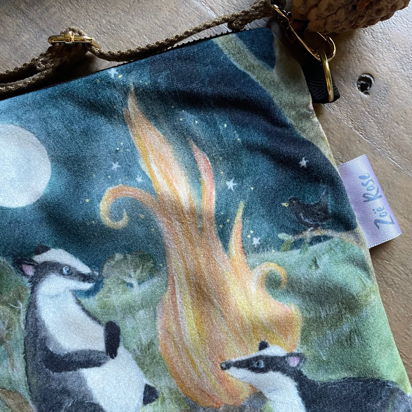The Tor, Glastonbury| Velvet Cross Body Bag