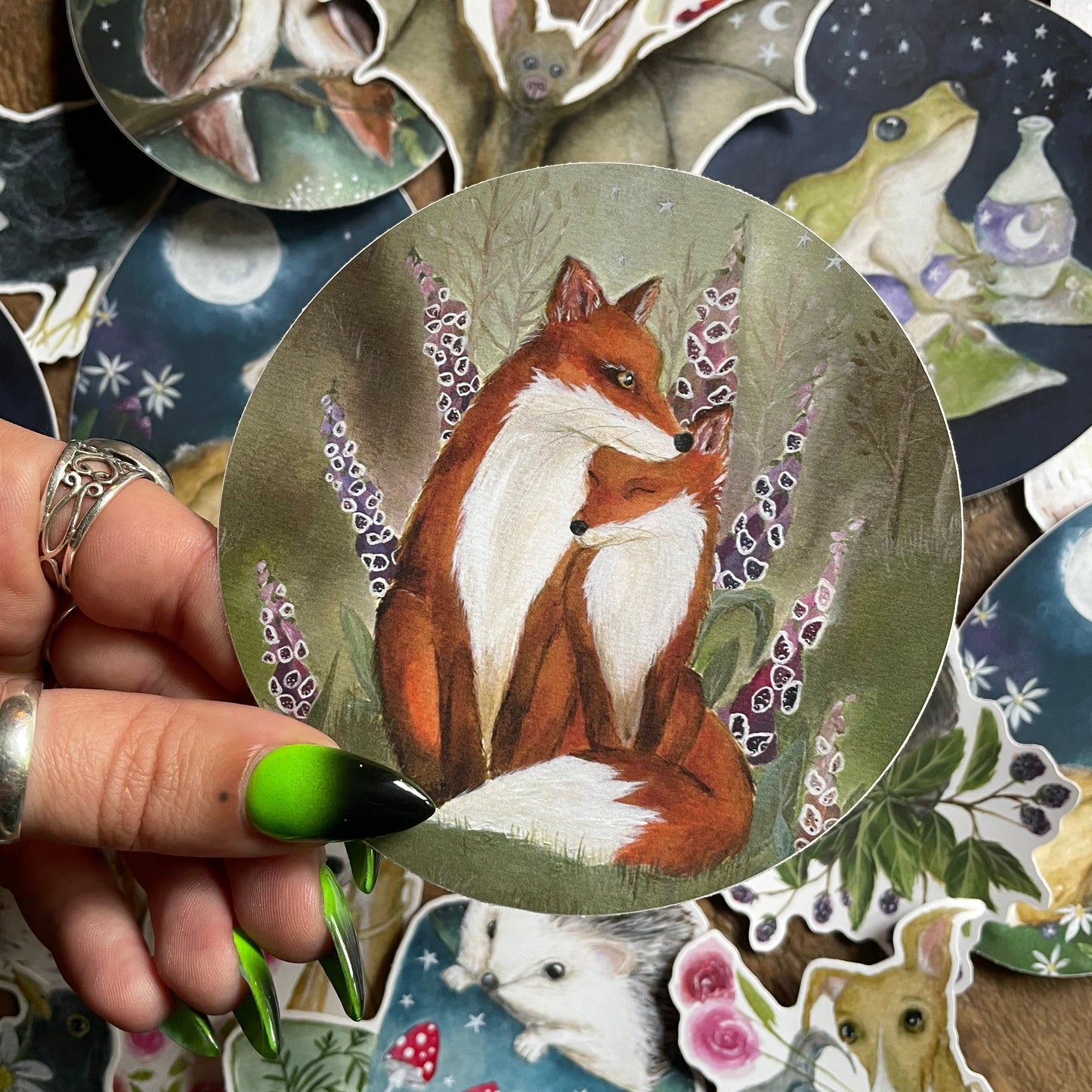 Foxes Matte Vinyl Sticker