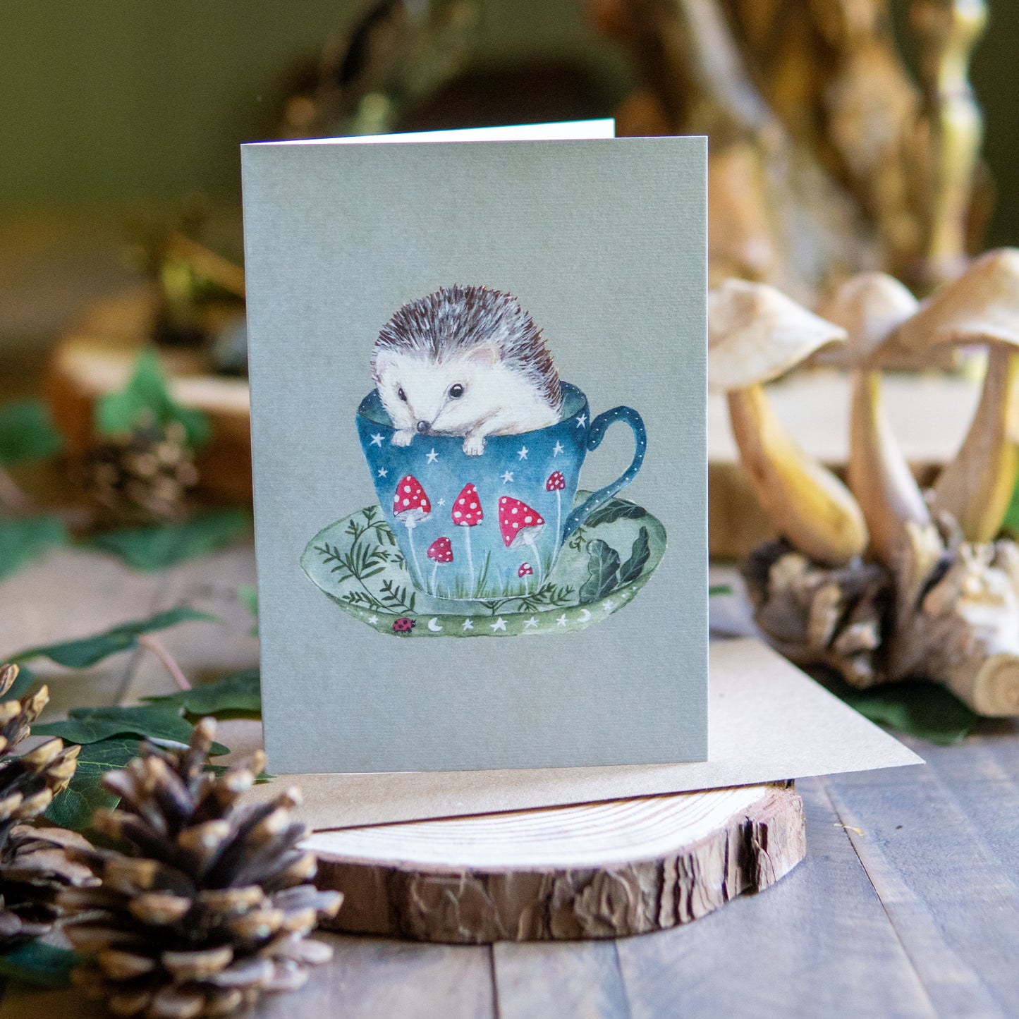 Hedgehog Woodland Tea | Woodland Magic Greeting Card