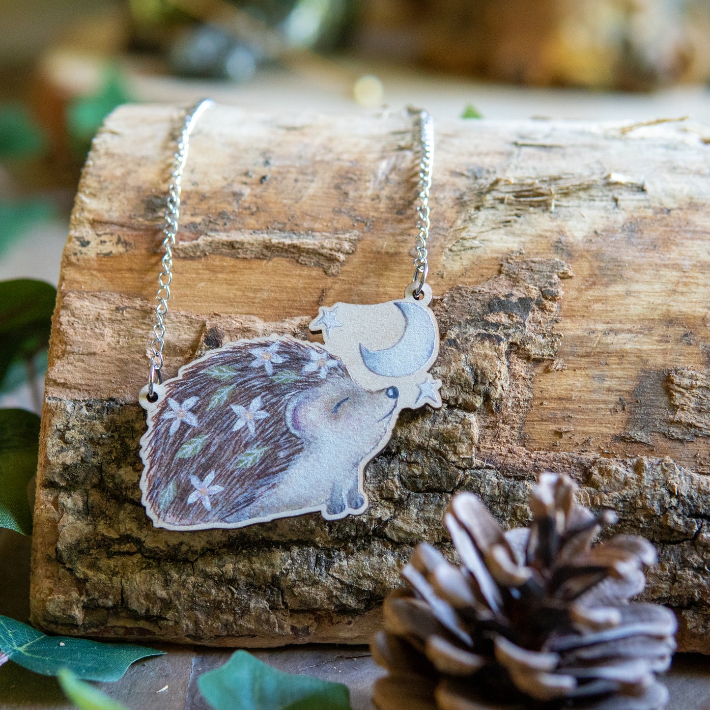 Hedgehog | Wooden Necklace