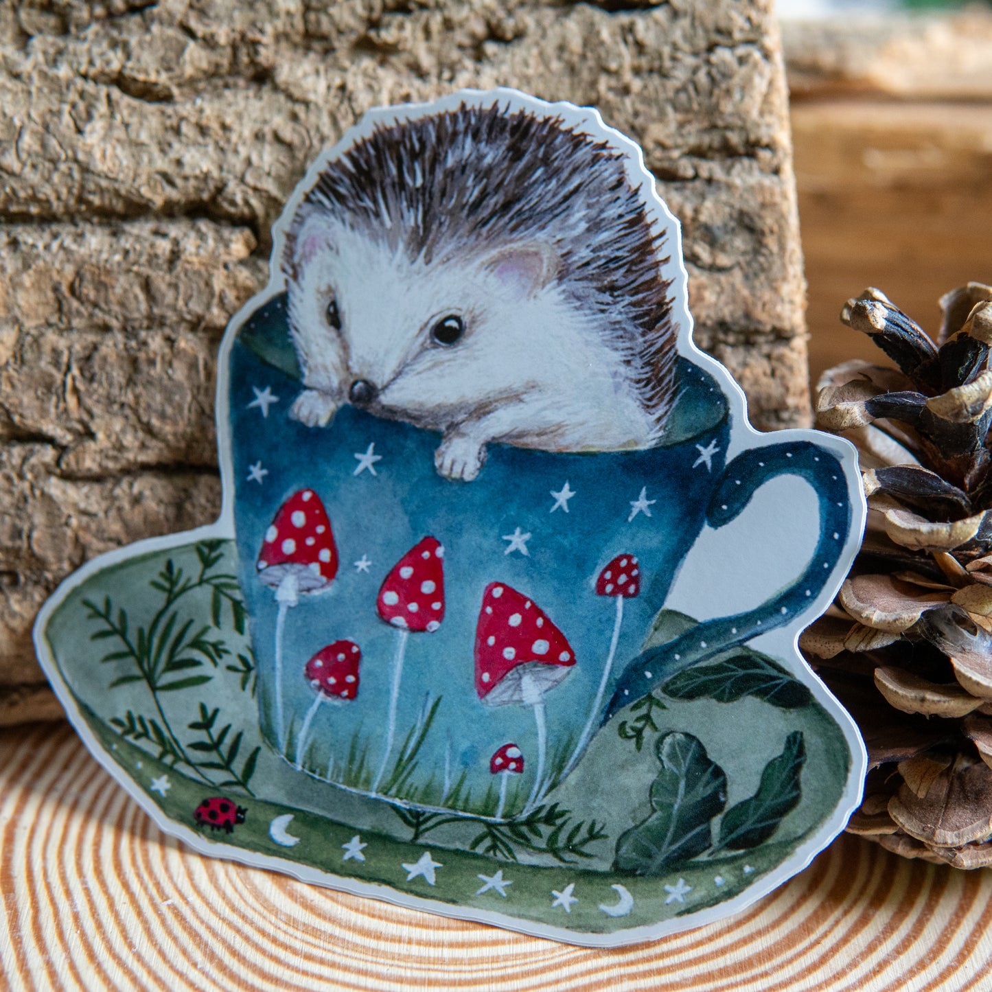 Woodland Tea Vinyl Sticker