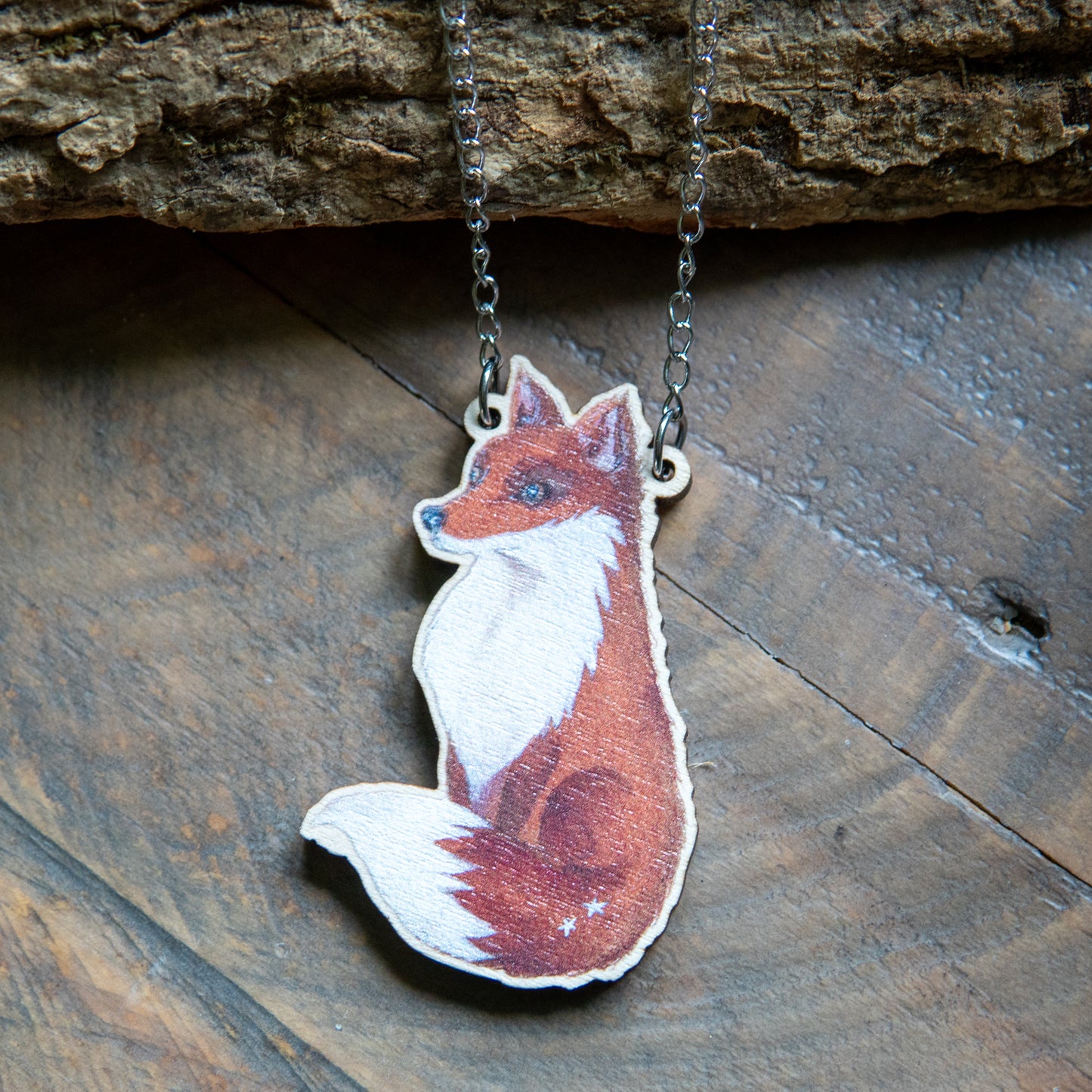 Fox | Wooden Necklace