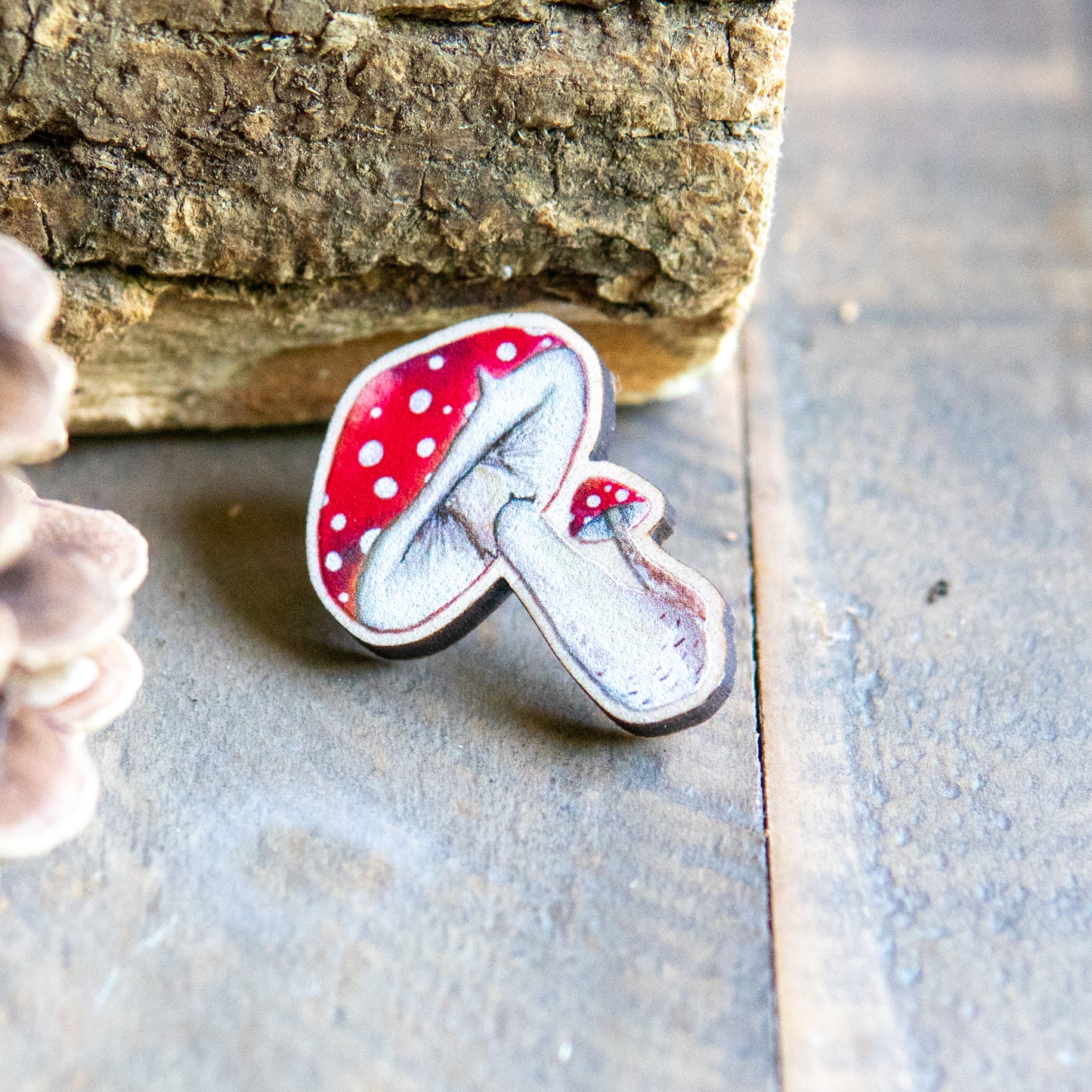 Toadstool Pin Badge