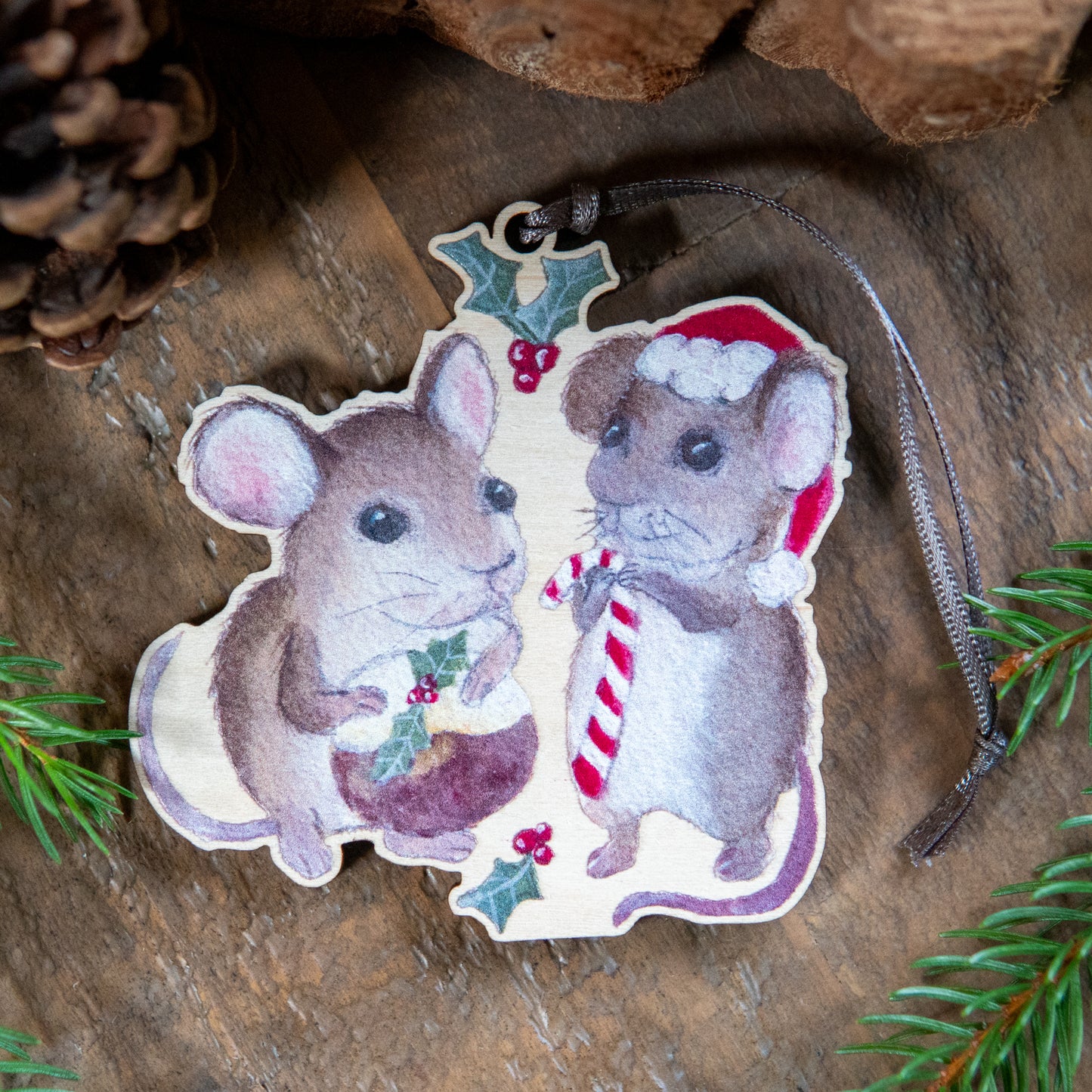 Christmas Mice | Mice Tree Ornament | Whimsical Mice Festive Decoration