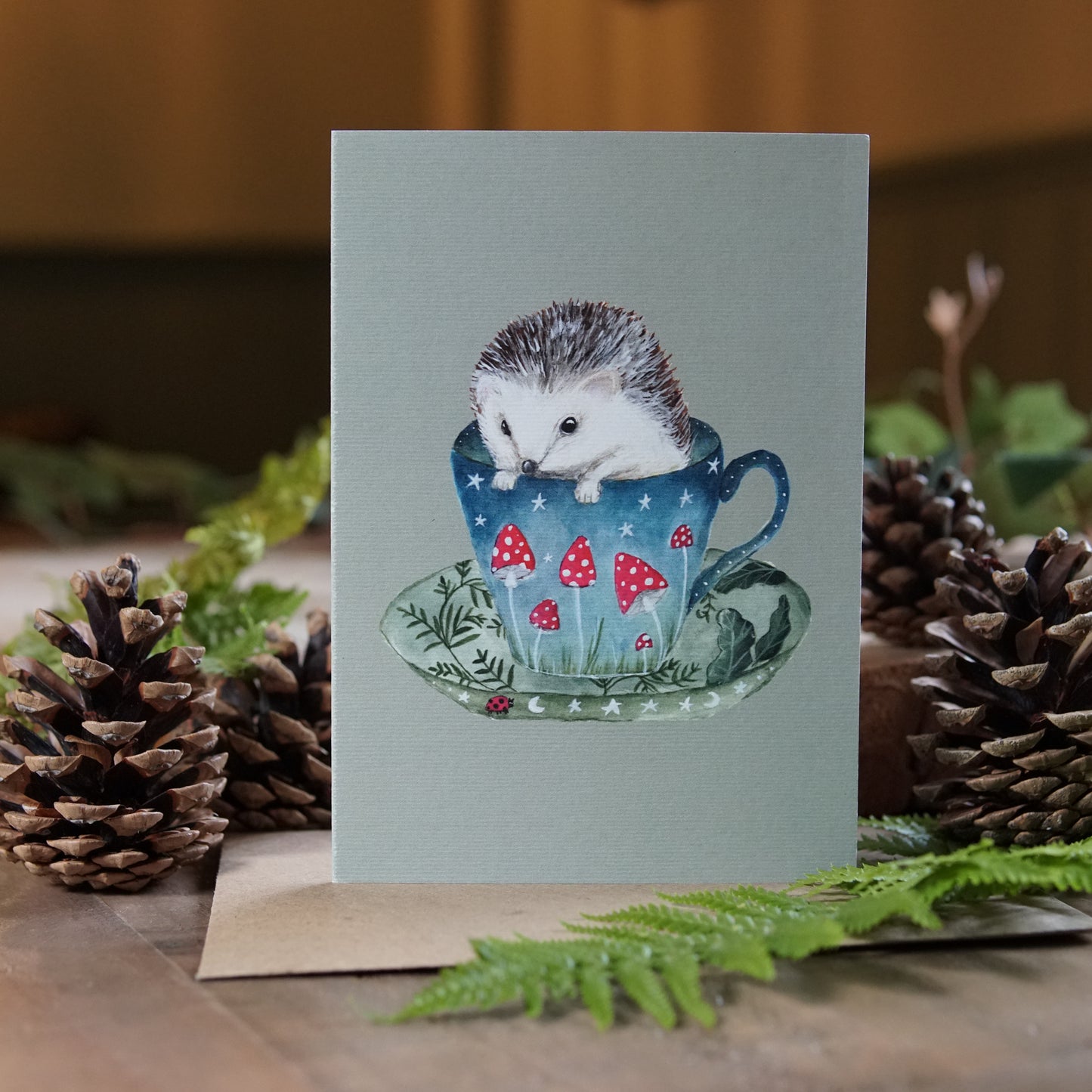 Hedgehog Woodland Tea | Woodland Magic Greeting Card