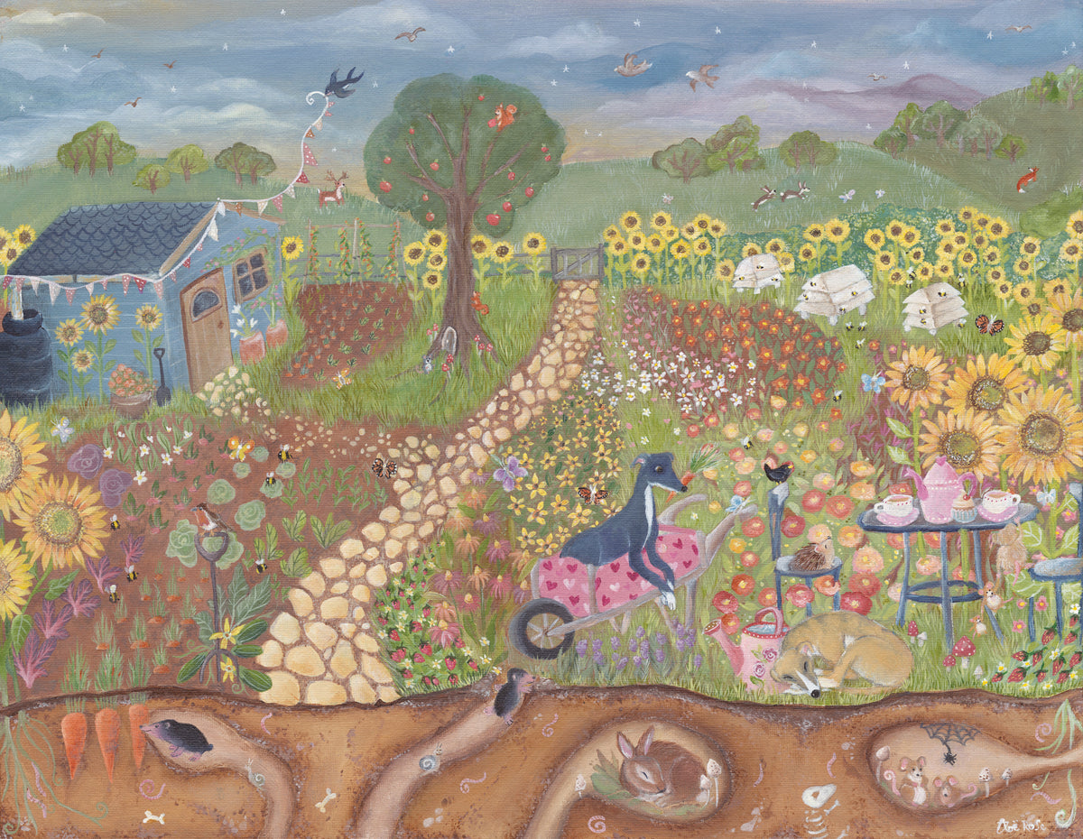 Up the Allotment 1000 Piece Whippet Jigsaw Puzzle