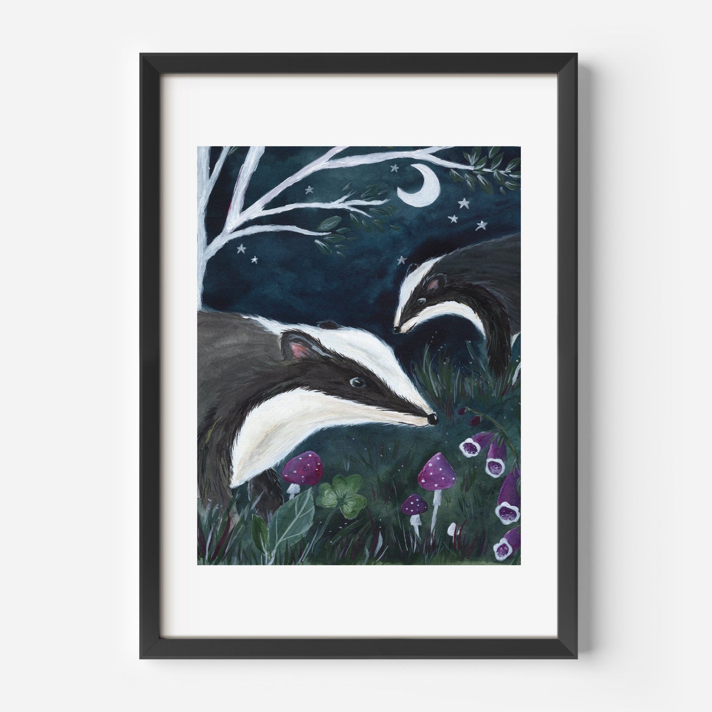 Badger Fine Art Print | Midnight Adventures