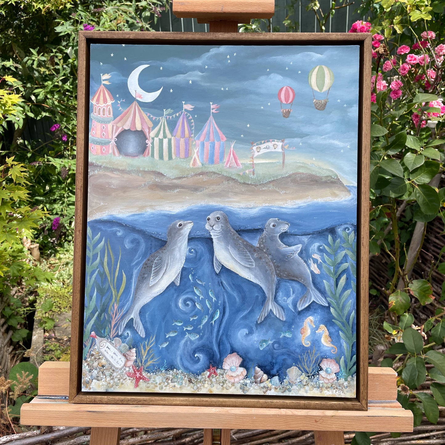 Three Cornish seals with a coastal festival and underwater wildlife in Rock Oyster