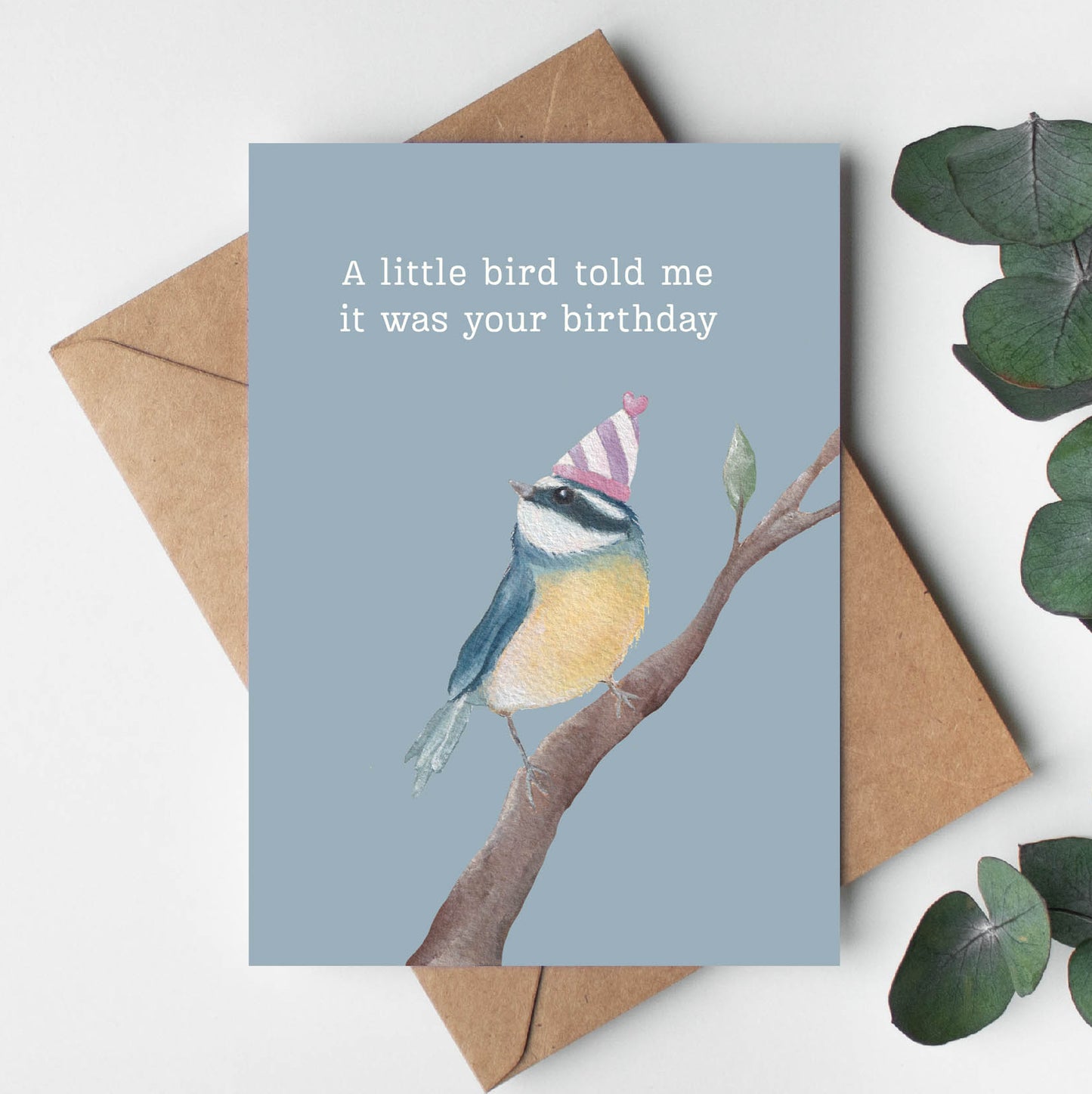 Blue Tit Birthday Card  | A Little Bird Birthday Card