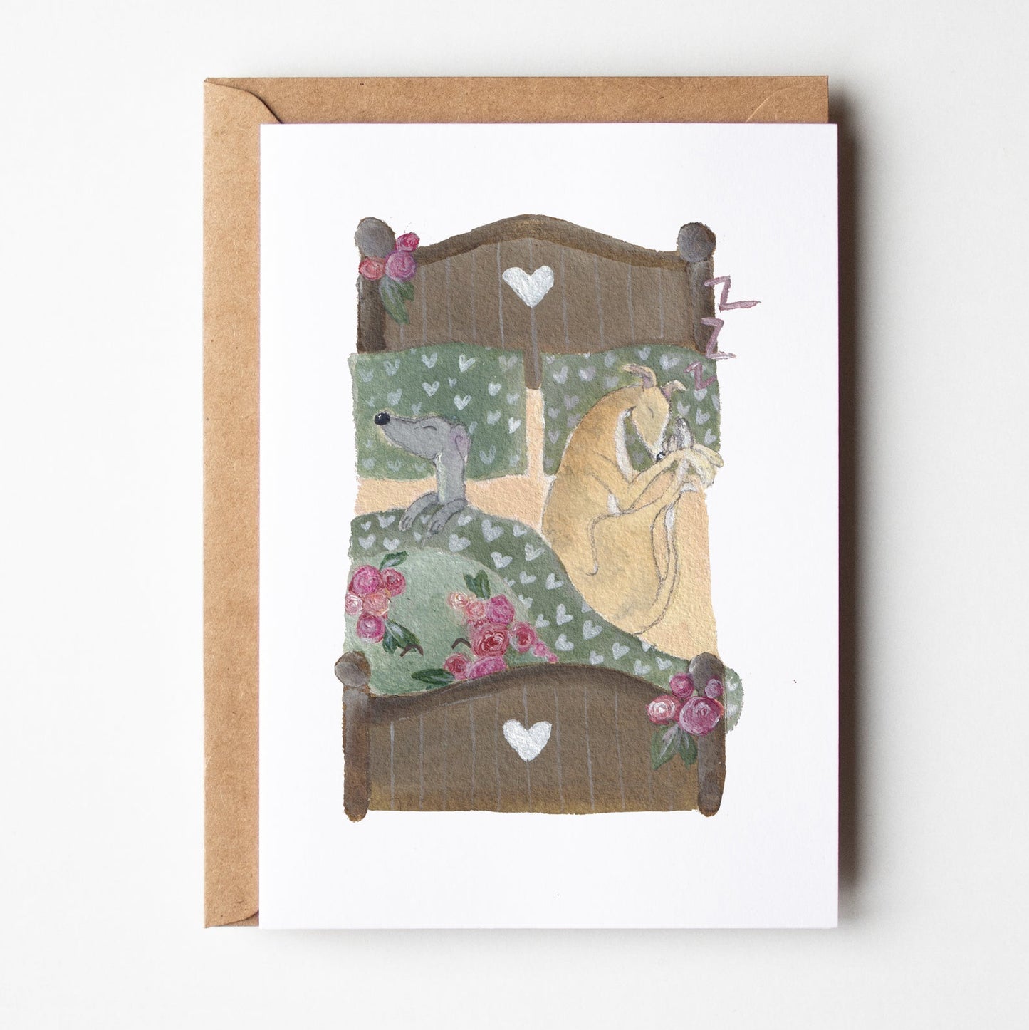 Whippet Birthday Card | Unique Sighthound Greeting Cards | All Tucked in