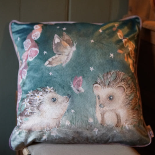 Dusk | Hedgehog Velvet Cushion