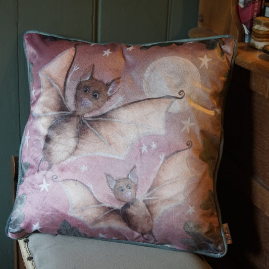 Bats | Bats Velvet Cushion