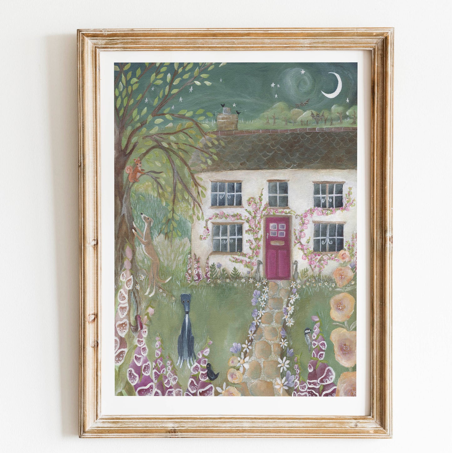Foxglove Cottage | A4 Cottage Art Print