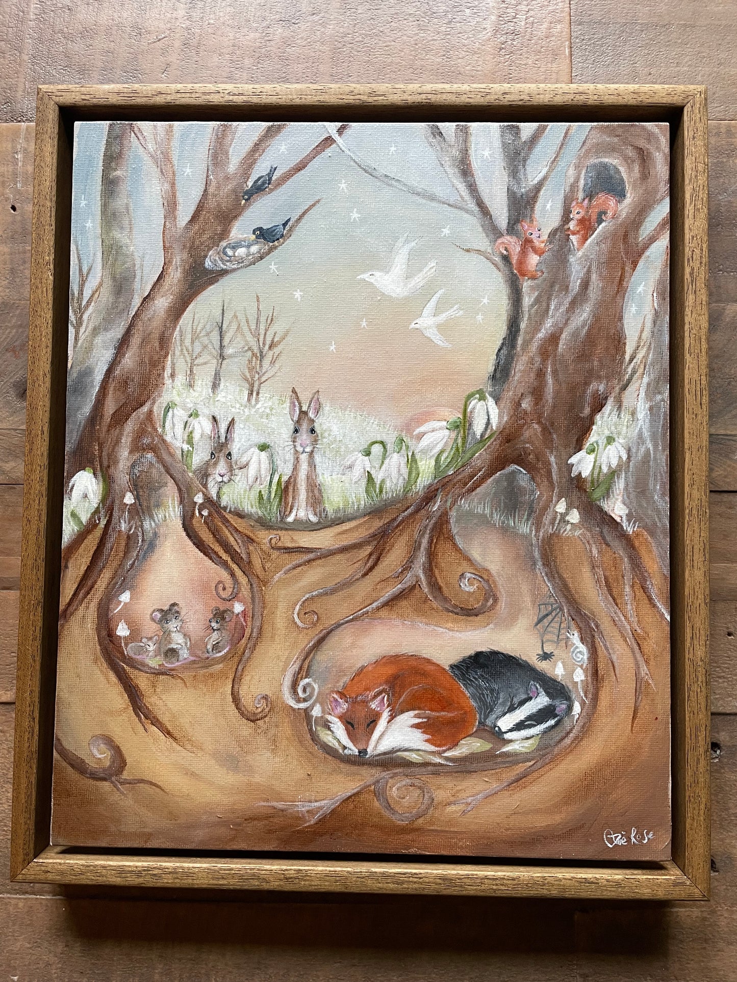 Entangled | Woodland  | Framed Original Canvas