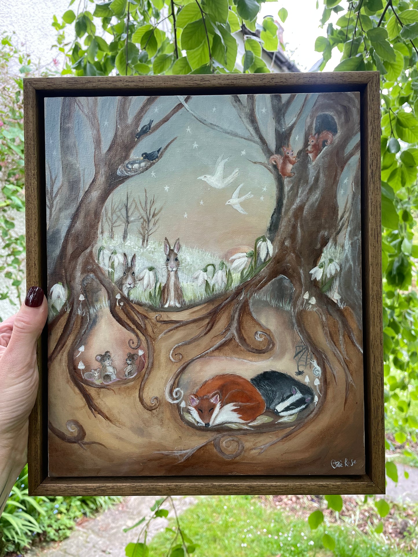Entangled | Woodland  | Framed Original Canvas