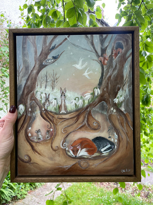 Entangled | Woodland  | Framed Original Canvas