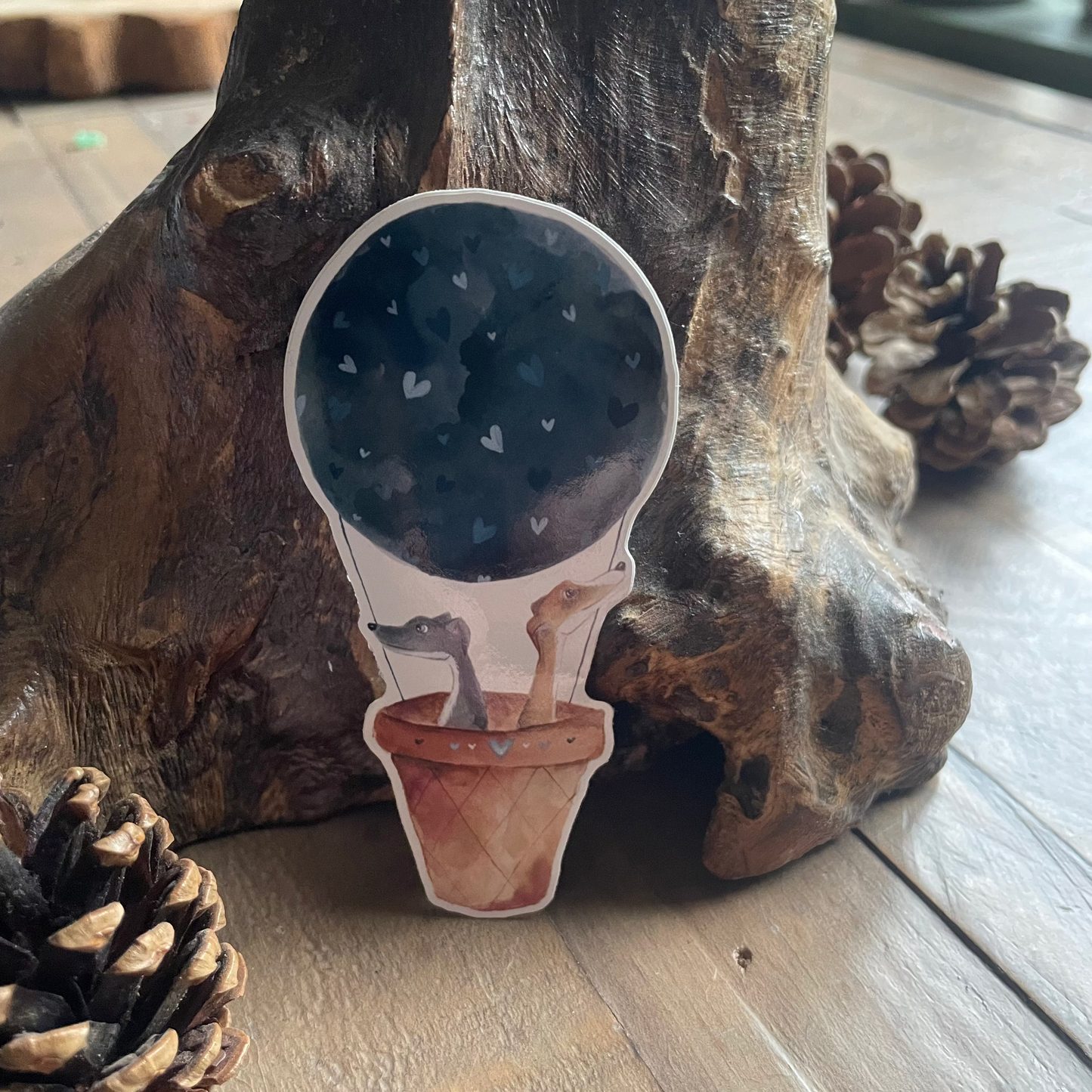 Whippet Balloon Vinyl Sticker