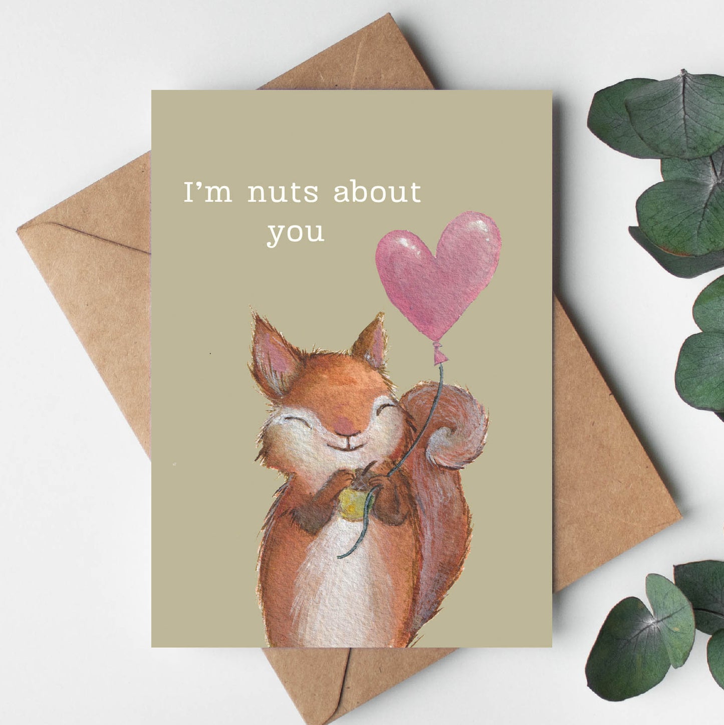 Squirrel Nuts Love Card  | Funny Squirrel Card