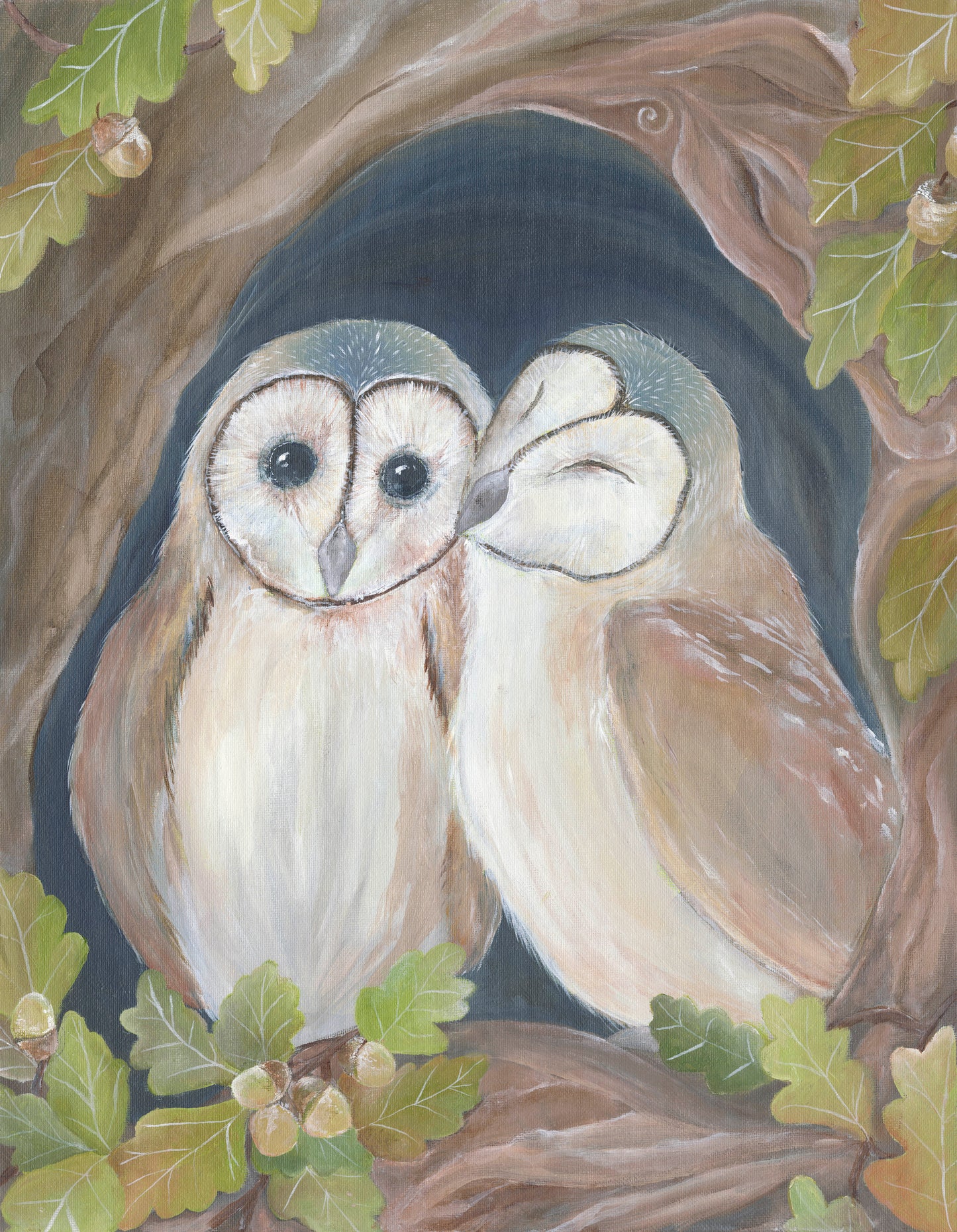 Owls of Oakfrith Wood | Owls | Framed Original Canvas