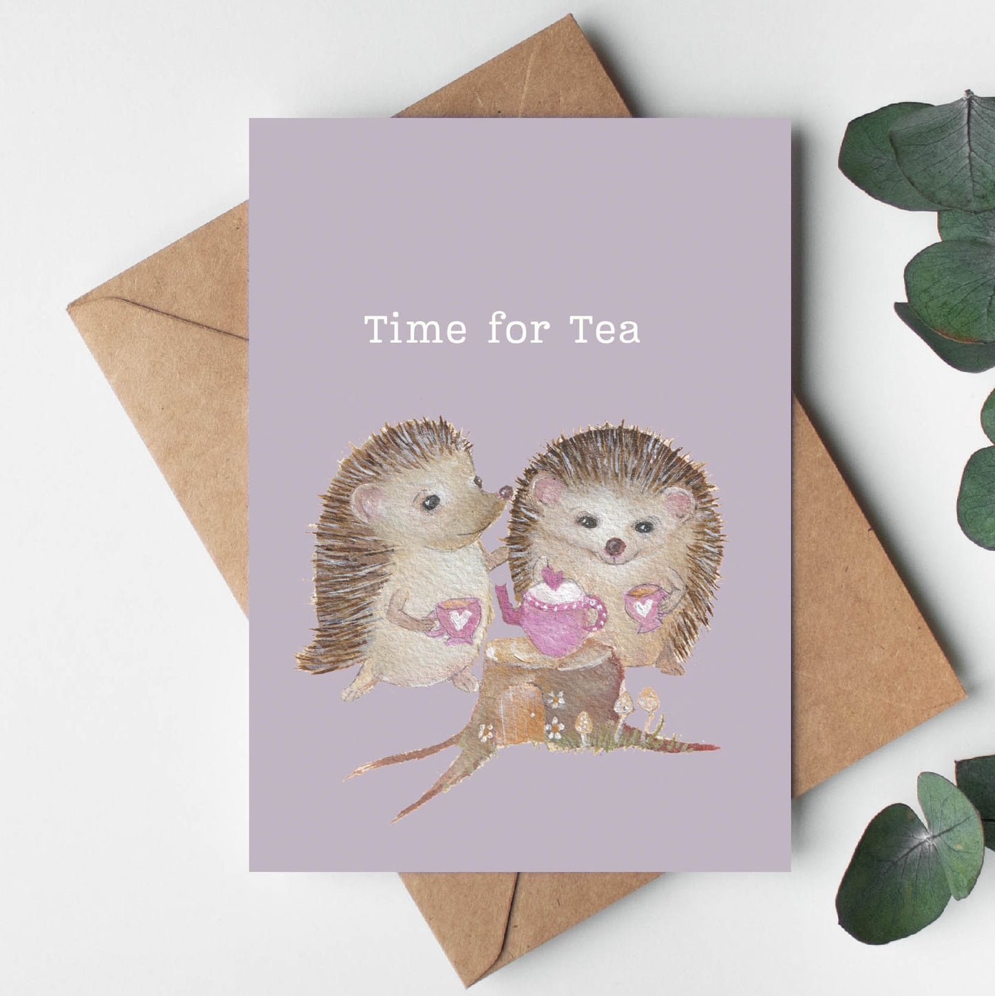 Hedgehog Friendship Card  | Time for Tea Card
