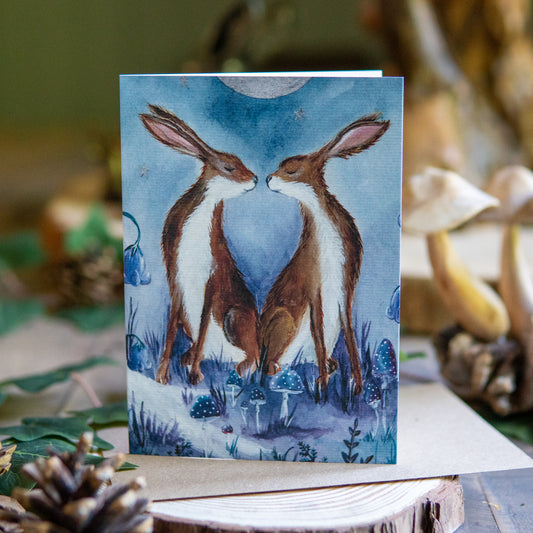 Beltane Hares | Woodland Magic Greeting Card