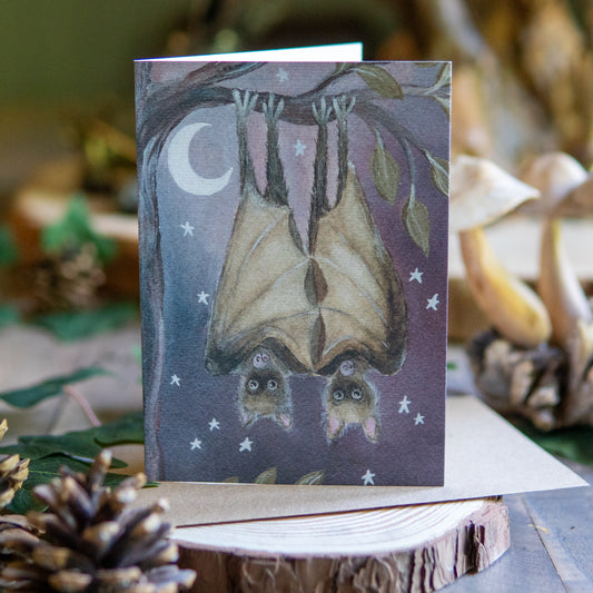 Moonlit Whispers | Woodland Magic Greeting Card