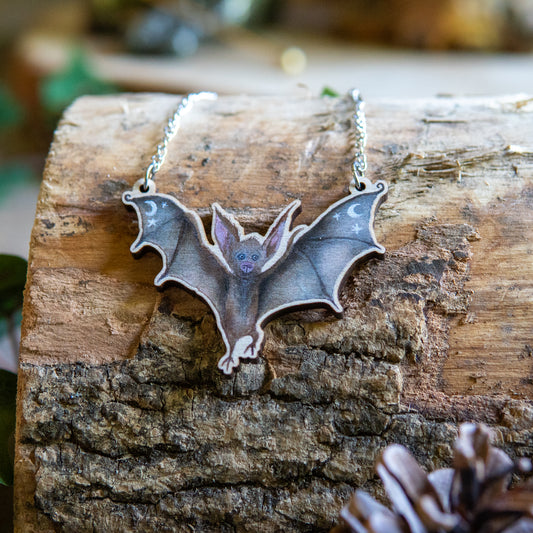Bat | Wooden Necklace