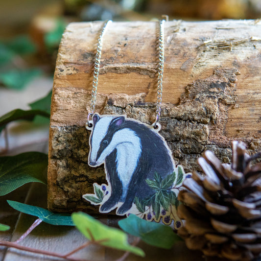 Badger | Wooden Necklace