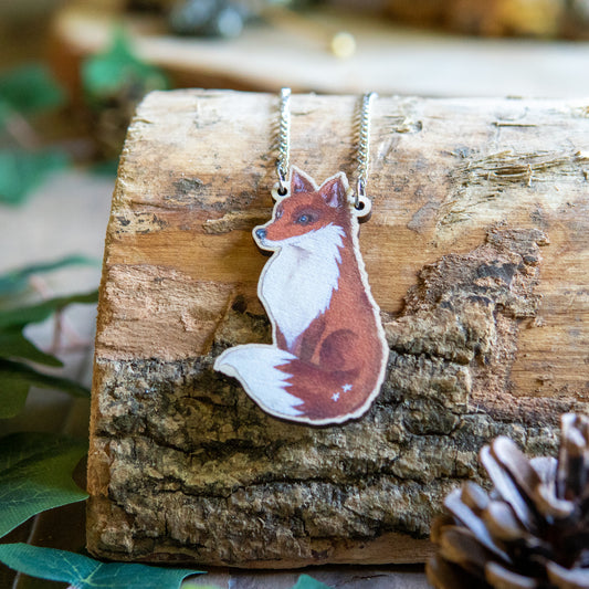 Fox | Wooden Necklace