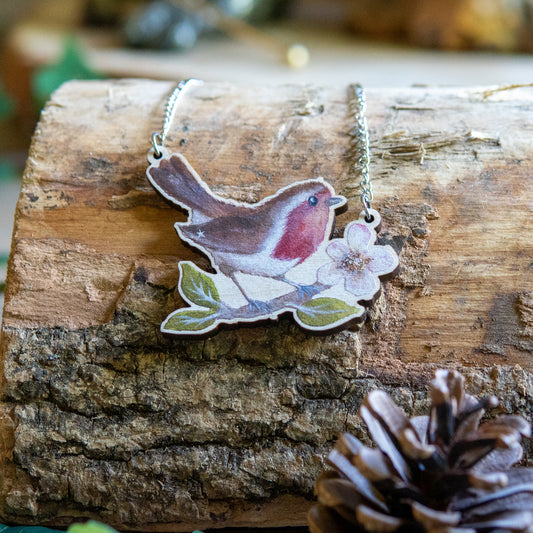 Robin | Wooden Necklace