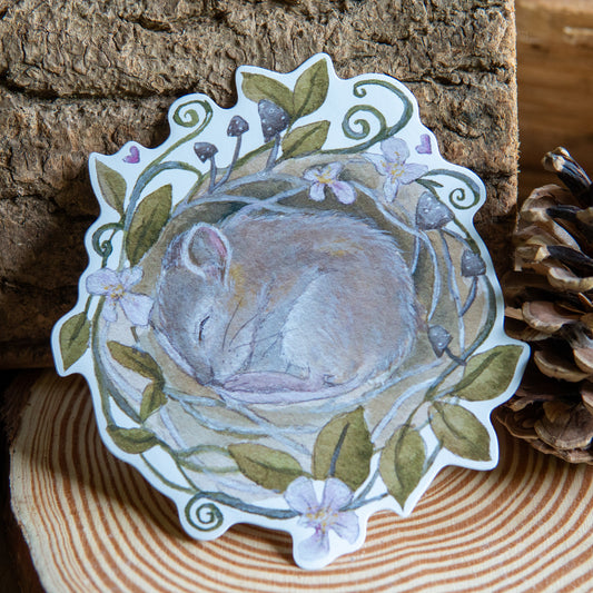 Mouse Nest Vinyl Sticker