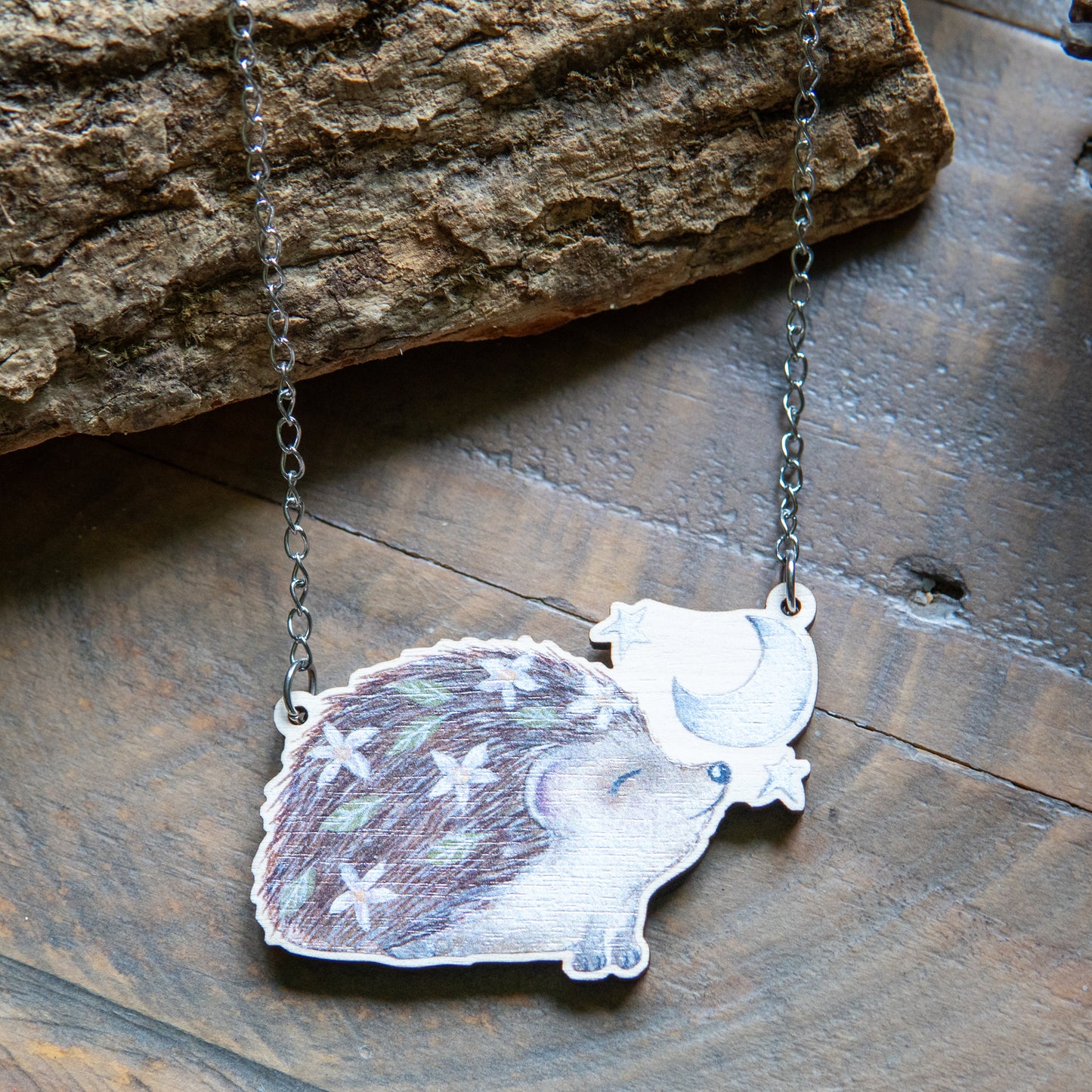 Hedgehog | Wooden Necklace