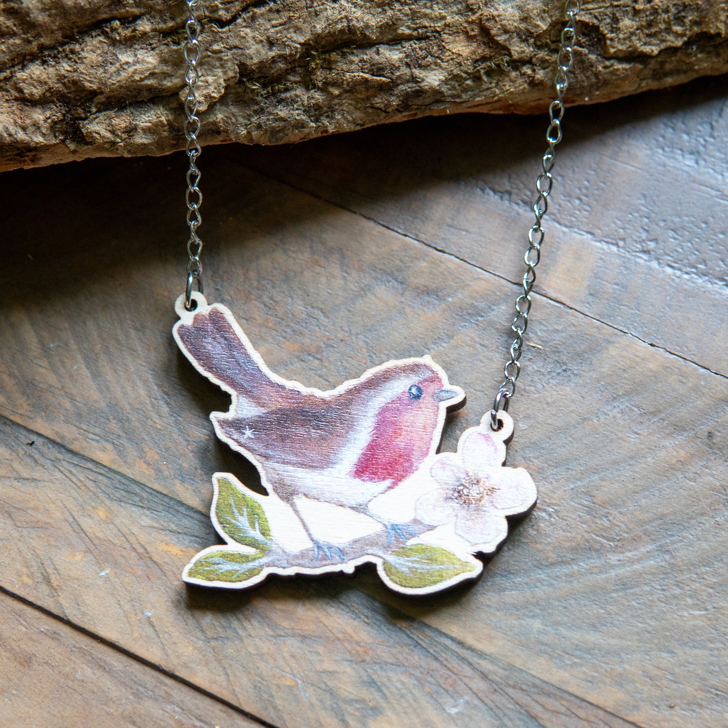Robin | Wooden Necklace