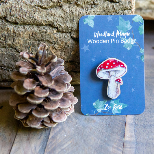 Toadstool Pin Badge