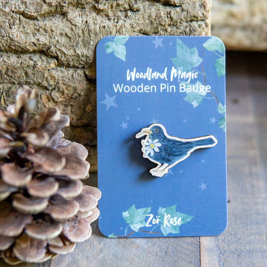 Blackbird Pin Badge