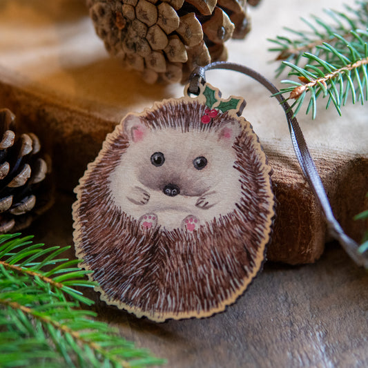 Hedgehog Pudding | Hedgehog Tree Ornament | Whimsical Hedgehog Festive Decoration