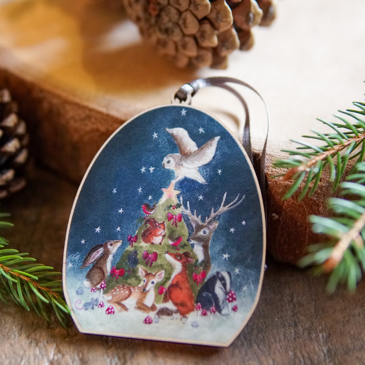 Bramblewood Friends | Woodland Animal Tree Ornament | Whimsical Animal Festive Decoration