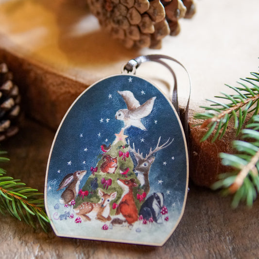 Bramblewood Friends | Woodland Animal Tree Ornament | Whimsical Animal Festive Decoration