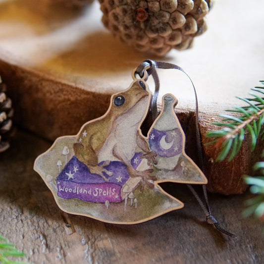Magic Spells | Frog Tree Ornament | Whimsical Frog Festive Decoration