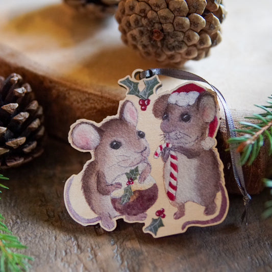 Christmas Mice | Mice Tree Ornament | Whimsical Mice Festive Decoration
