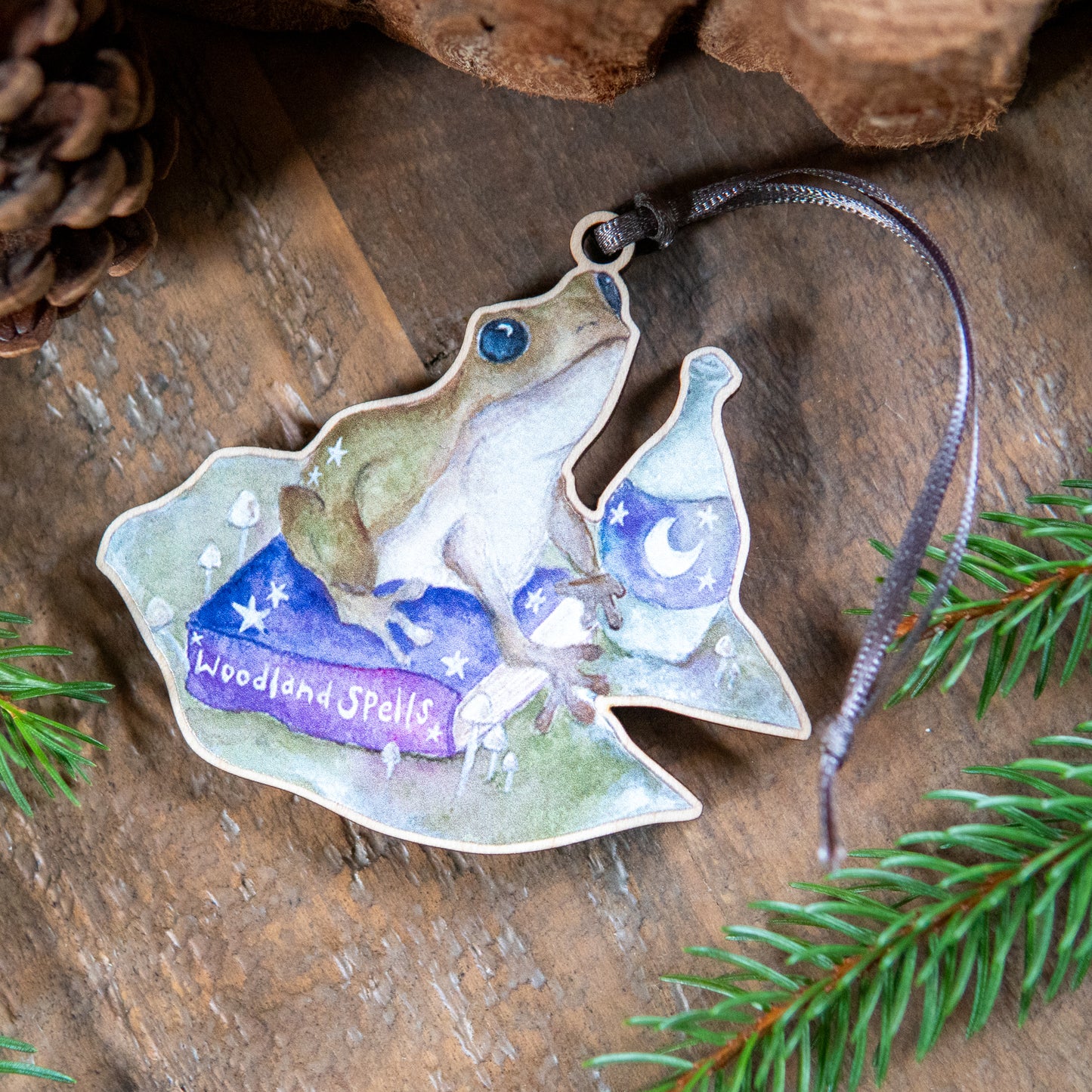 Magic Spells | Frog Tree Ornament | Whimsical Frog Festive Decoration