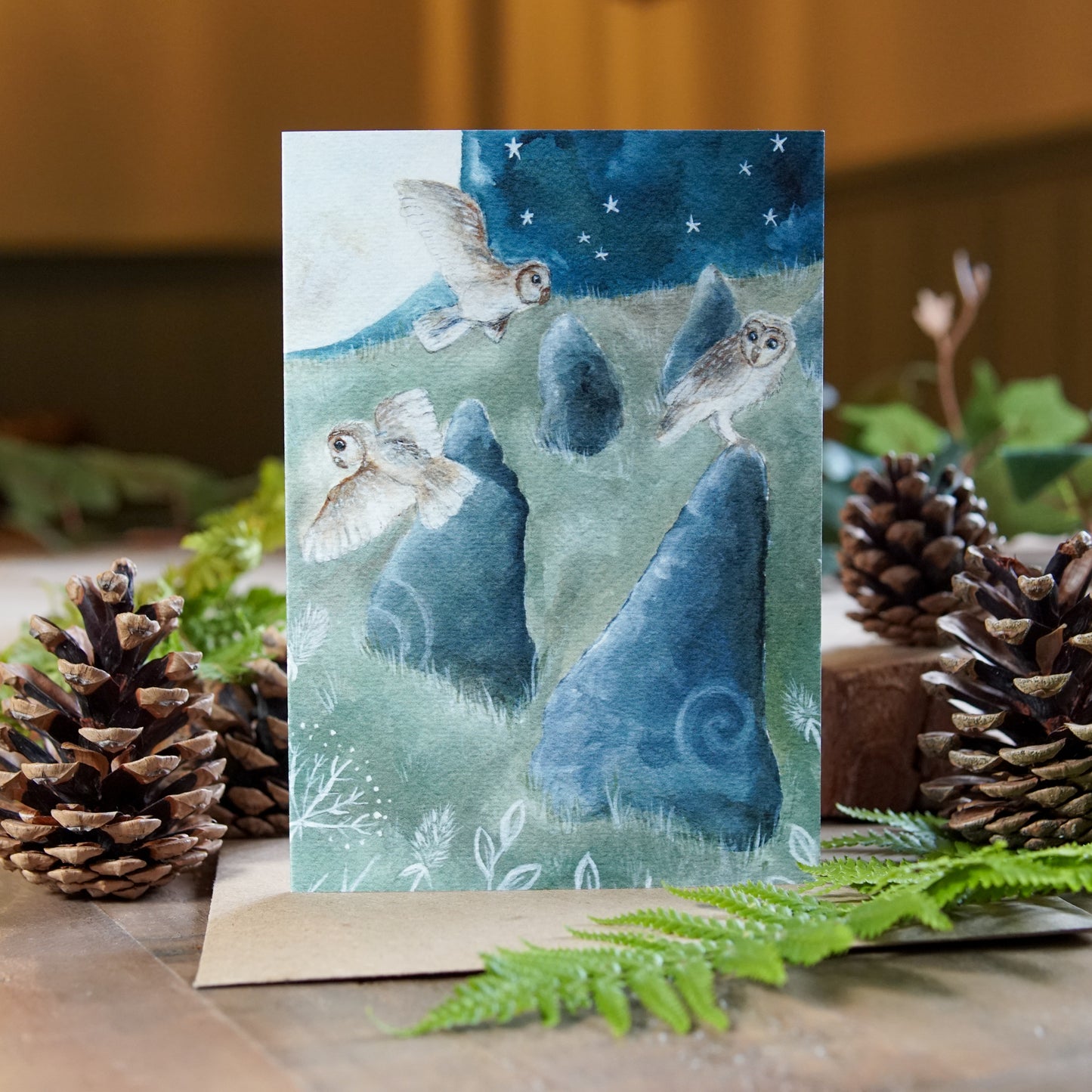 Avebury Owls | Woodland Magic Greeting Card