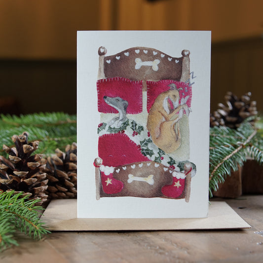 Christmas Eve Card | Whippet Christmas Card | Sighthound Festive Card