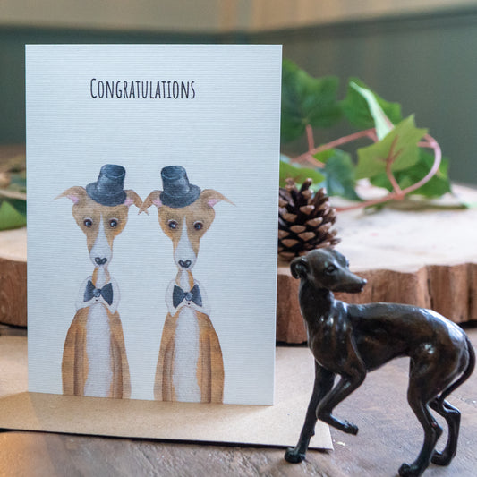 Whippet Birthday Card | Unique Sighthound Greeting Cards | Mr & Mr