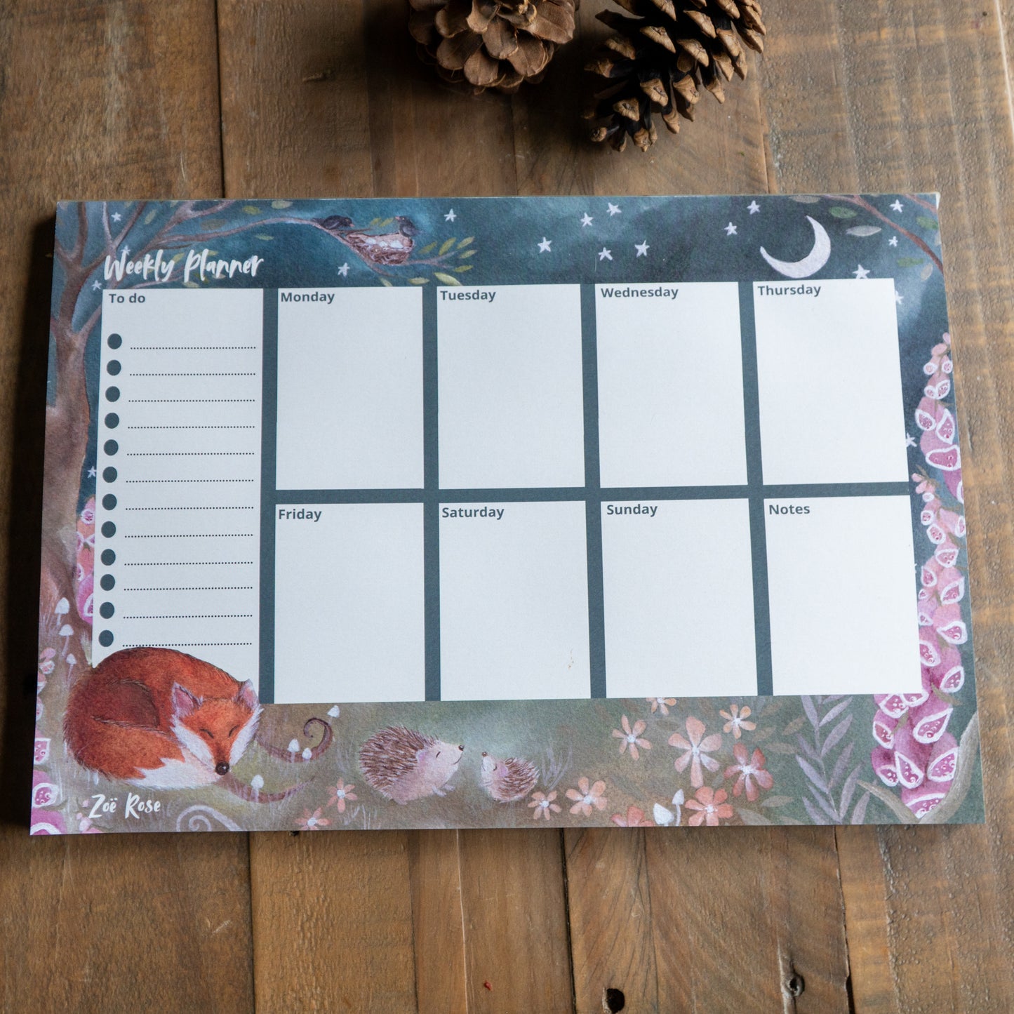 Woodland Animal Stationery | Weekly Planner Notepad