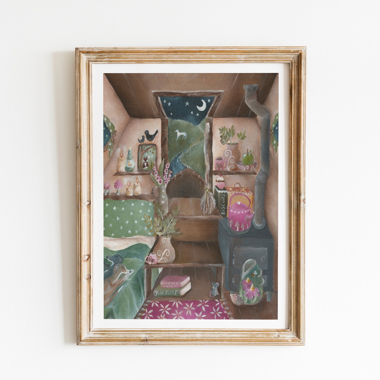 Narrowboat Art Print | Along the Canal