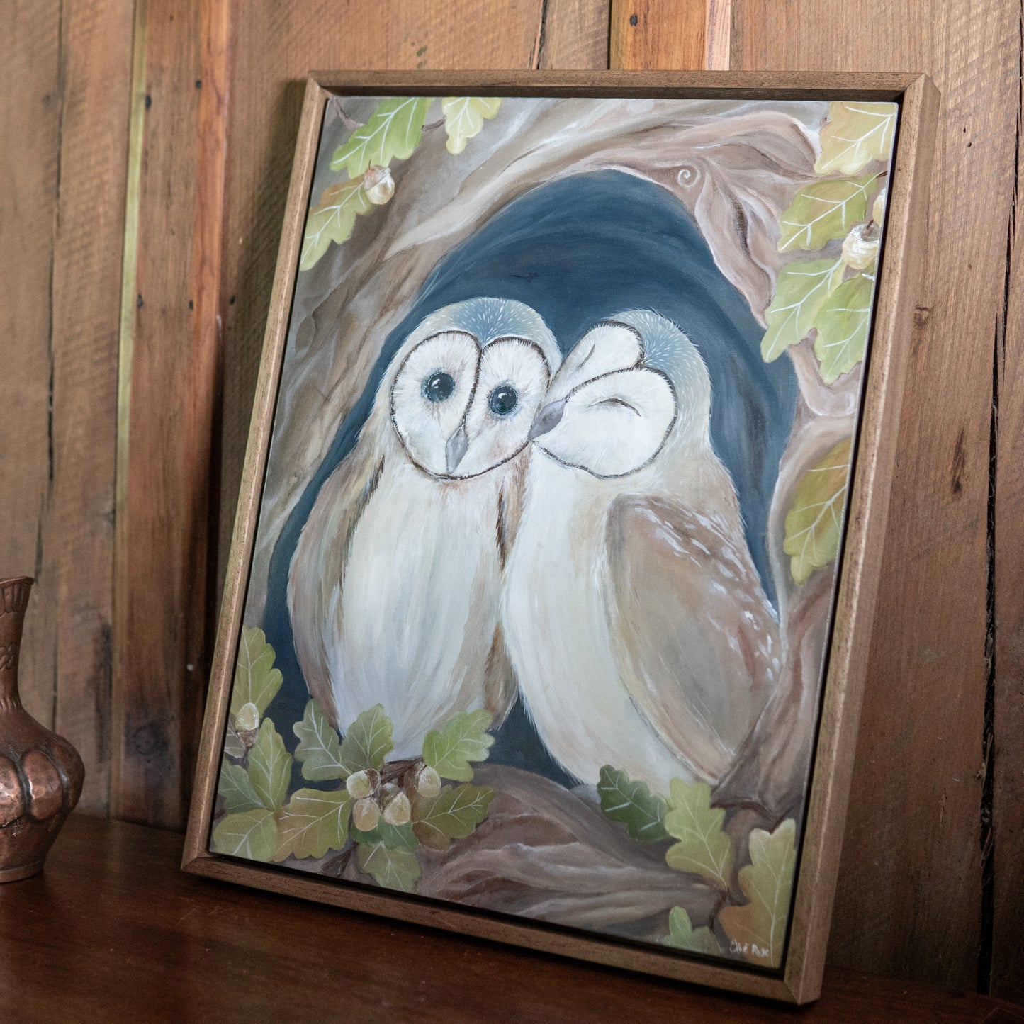Owls of Oakfrith Wood | Owls | Framed Original Canvas