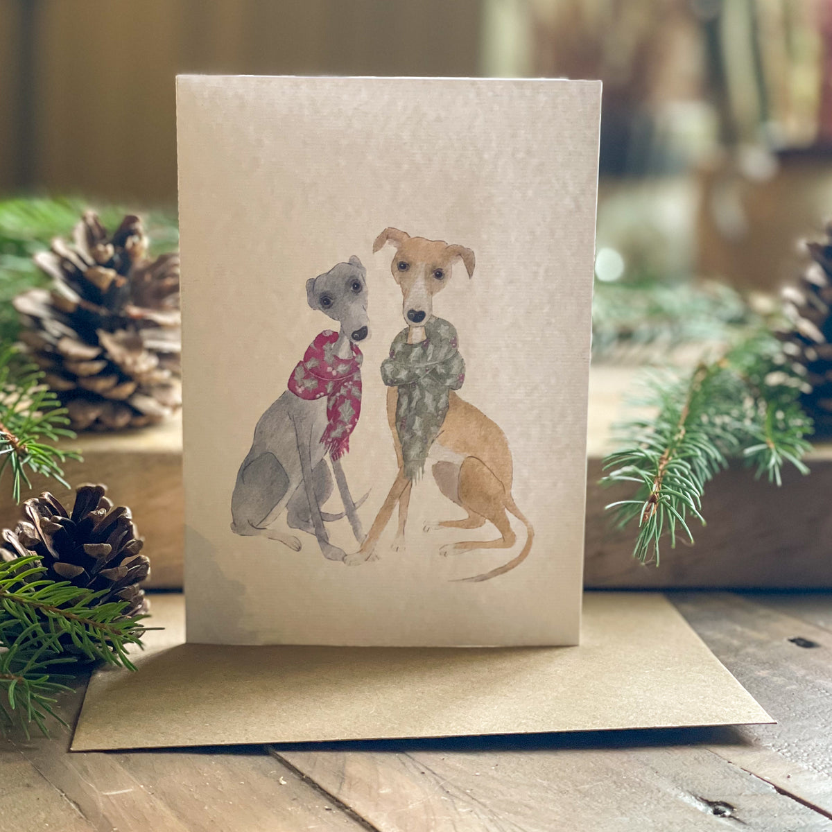 All Wrapped up | Two Whippets