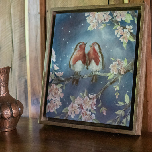 Storyteller | Robins | Framed Original Canvas